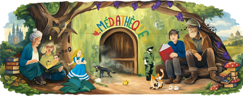 Fresque de la médiathèque